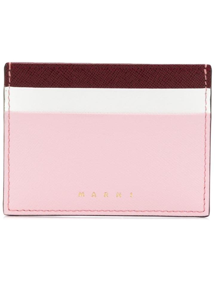 Marni Colour-block Cardholder - Pink