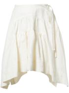 J.w.anderson Asymmetric Skirt, Women's, Size: 6, White, Linen/flax