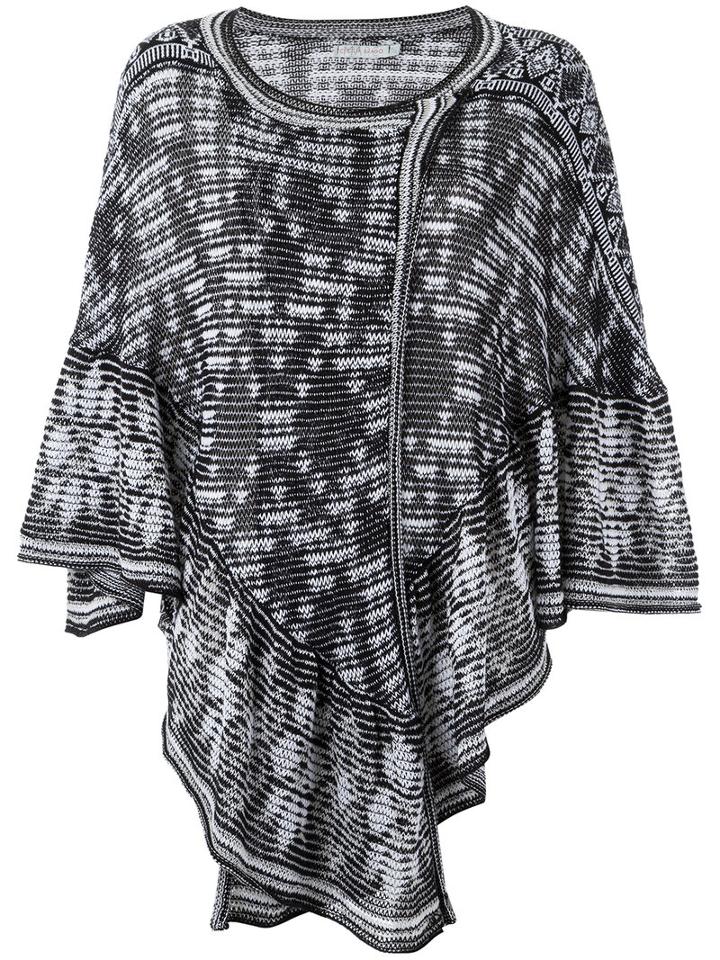 Cecilia Prado - Knit Poncho - Women - Cotton/acrylic - One Size, Black, Cotton/acrylic