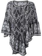 Cecilia Prado - Knit Poncho - Women - Cotton/acrylic - One Size, Black, Cotton/acrylic