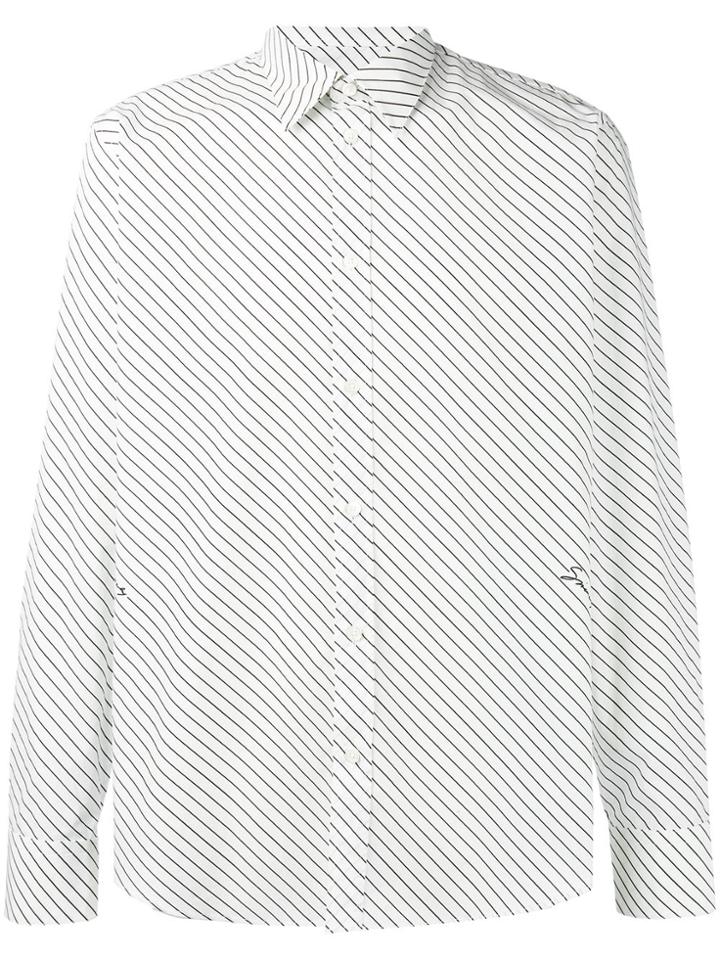 Givenchy Diagonally Striped Shirt - White