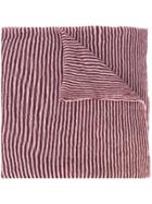 Botto Giuseppe Oversized Striped Scarf - Red