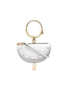Chloé White Nile Mini Leather Bracelet Bag