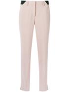 Egrey - Slim Fit Trousers - Women - Polyester - 38, Pink/purple, Polyester