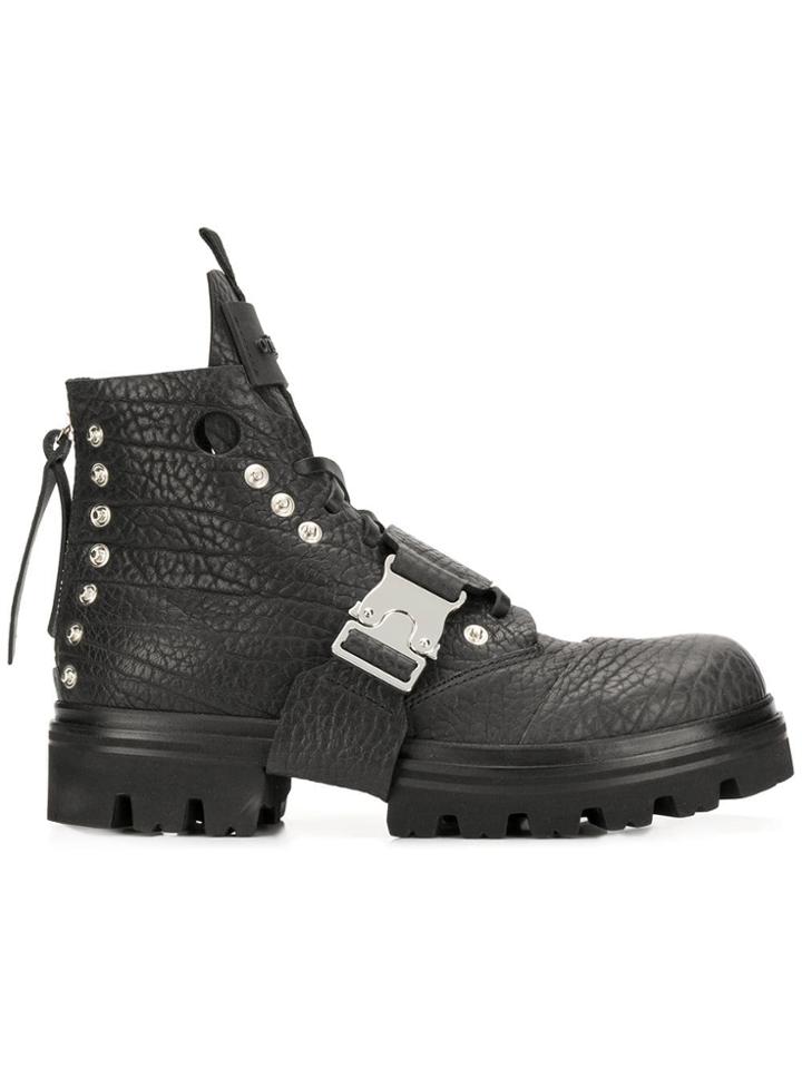Artselab Leather Chunky Boots - Black