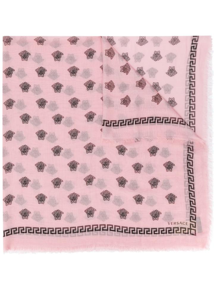 Versace Medusa Grecca Scarf - Pink & Purple