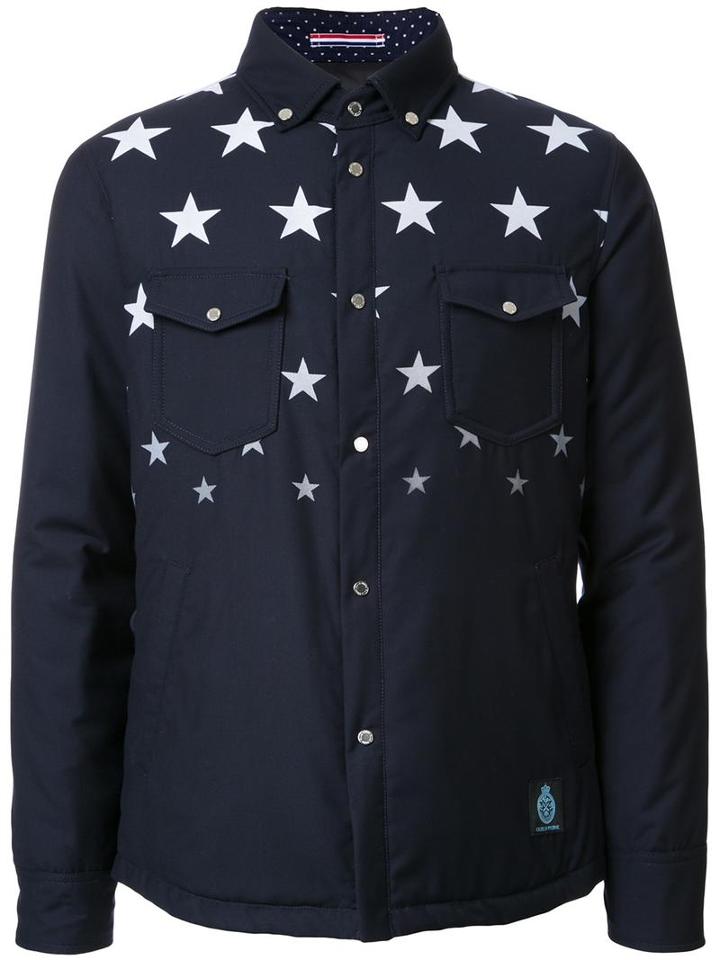 Guild Prime Star Print Shirt Jacket, Men's, Size: 2, Blue, Polyester/rayon