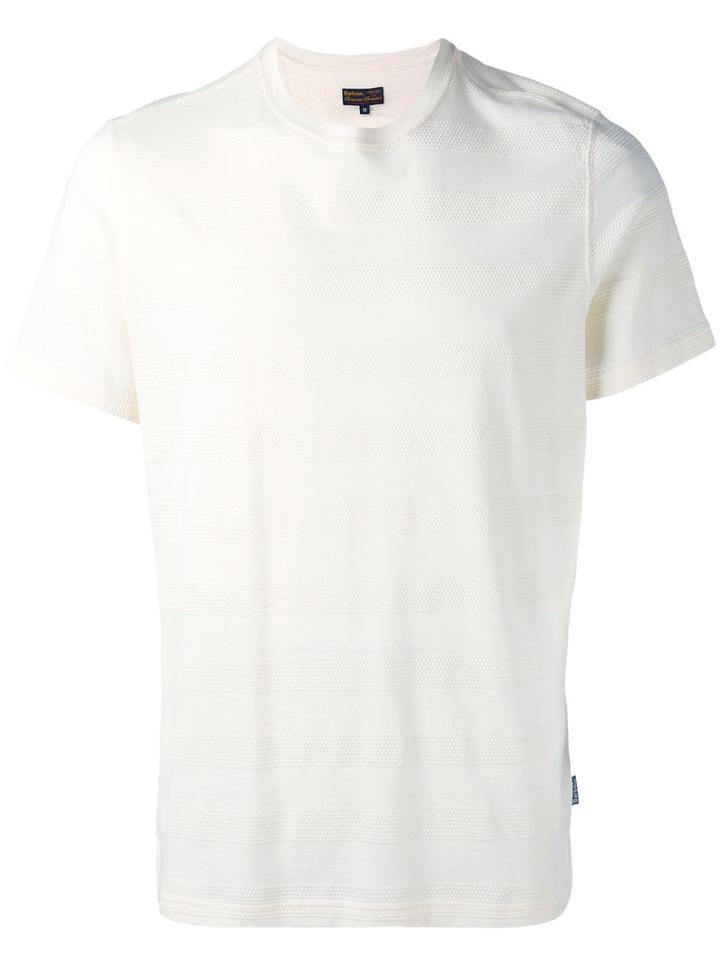 Barbour - Textured Stripe T-shirt - Men - Cotton - M, Nude/neutrals, Cotton