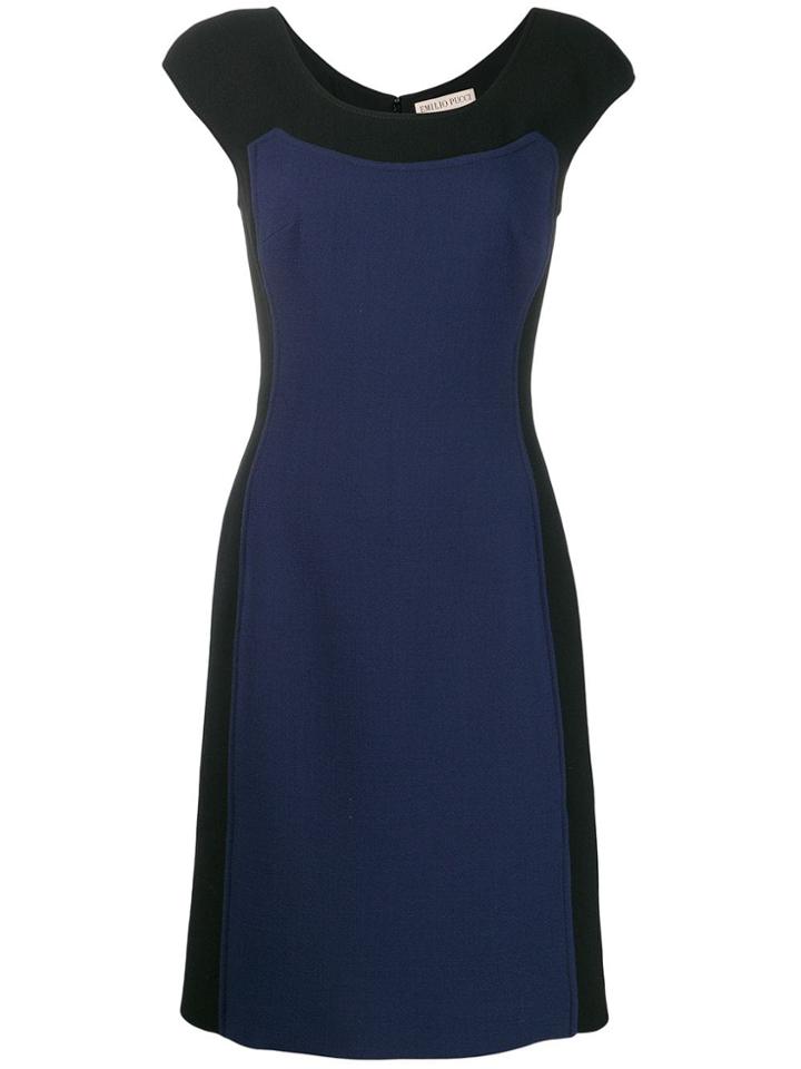 Emilio Pucci Sleeveless Mini Panel Dress - Blue