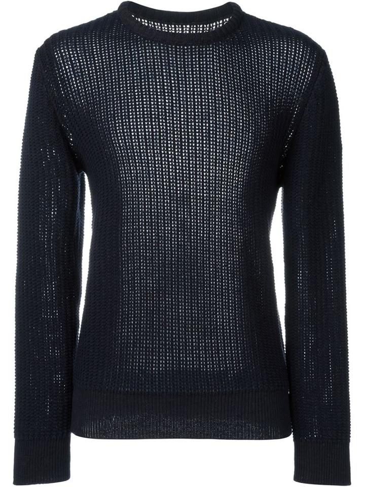 Maison Margiela Chunky Knit Jumper, Men's, Size: Large, Blue, Cotton
