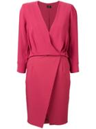 Elisabetta Franchi Wrap Mini Dress - Pink & Purple