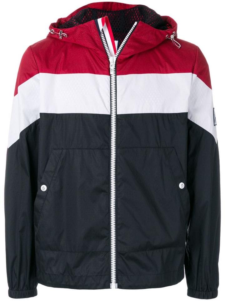 Moncler Striped Hooded Jacket - Blue
