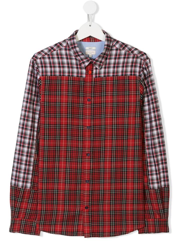 Paul Smith Junior Teen Plaid Shirt - Red