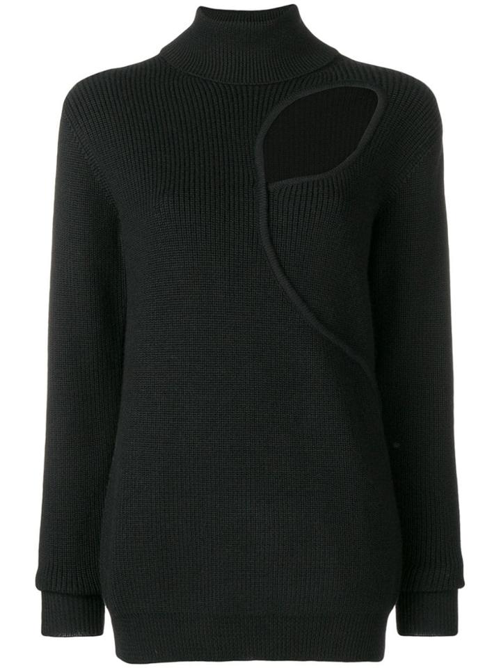 Esteban Cortazar Turtleneck Tear Drop Jumper - Black