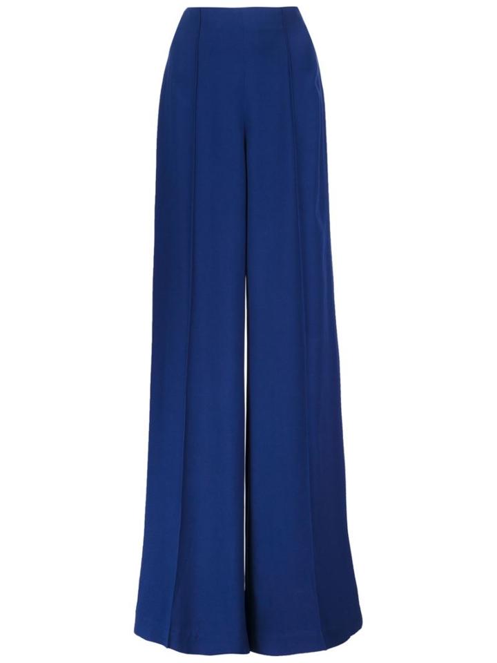 Adam Lippes High Waist Palazzo Trousers, Women's, Size: 2, Blue, Viscose