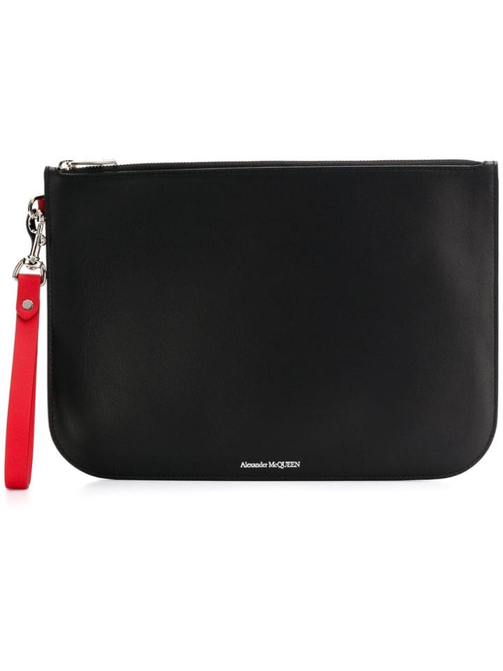 Alexander Mcqueen Leather Clutch - Black