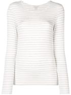 Majestic Filatures Longsleeved Striped T-shirt - Nude & Neutrals