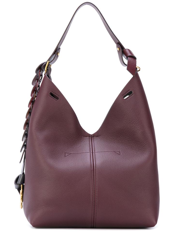 Anya Hindmarch Circles Strap Grained Tote - Pink & Purple