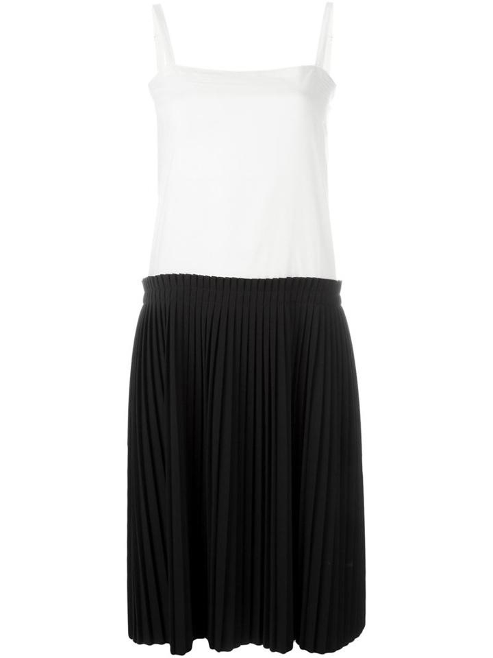 Mm6 Maison Margiela Pleated Skirt Dress, Women's, Size: 38, Nude/neutrals, Cotton/polyester/spandex/elastane/virgin Wool