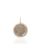 Rosa De La Cruz 18kt Yellow Gold Buffalo Diamond Coin Pendant -