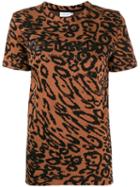Calvin Klein Leopard Piqué T-shirt - Brown