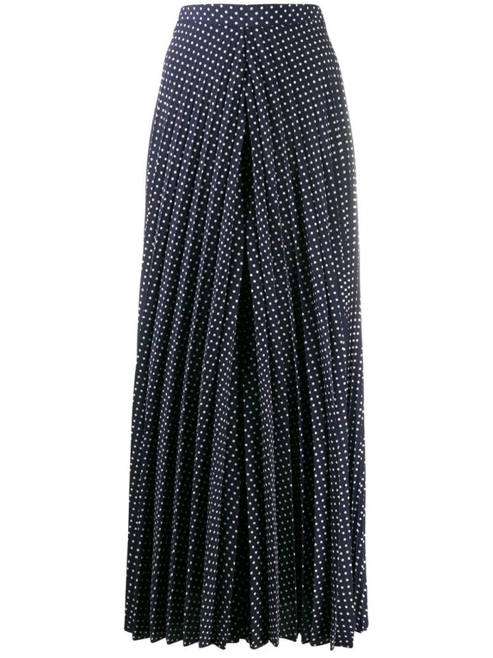 Erika Cavallini Polka Dot Print Palazzo Trousers - Blue