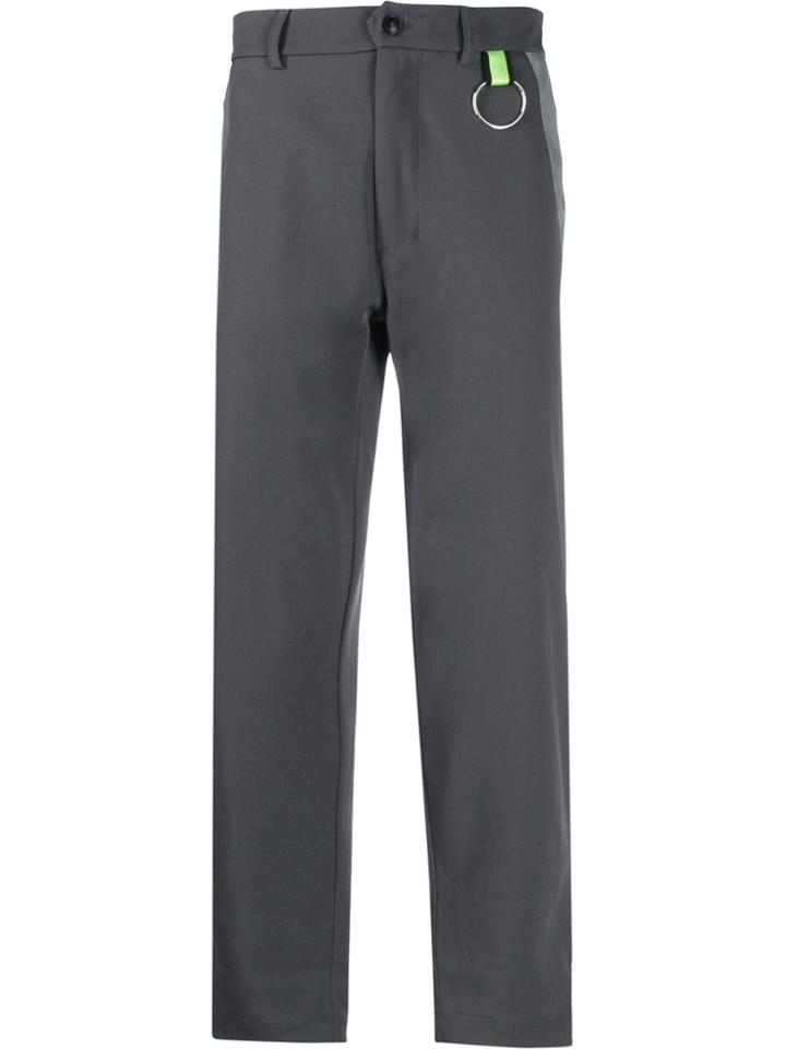 Numero00 Colour Block Tapered Trousers - Grey