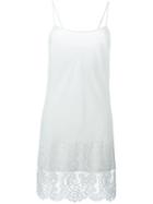 Twin-set Lace Hem Cami Dress, Women's, Size: Xxl, White, Polyester