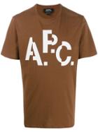 A.p.c. Logo T-shirt - Brown