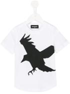 Dsquared2 Kids Bird Print T-shirt, Boy's, Size: 6 Yrs, White