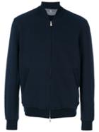 Brunello Cucinelli - Zipped Knitted Sweater - Men - Cotton/spandex/elastane - Xl, Blue, Cotton/spandex/elastane