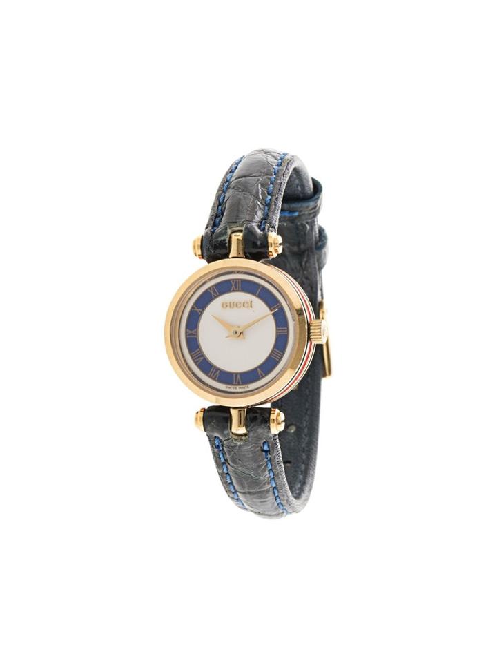 Gucci Pre-owned Shelly Line Quartz Wrist Watch - Blue