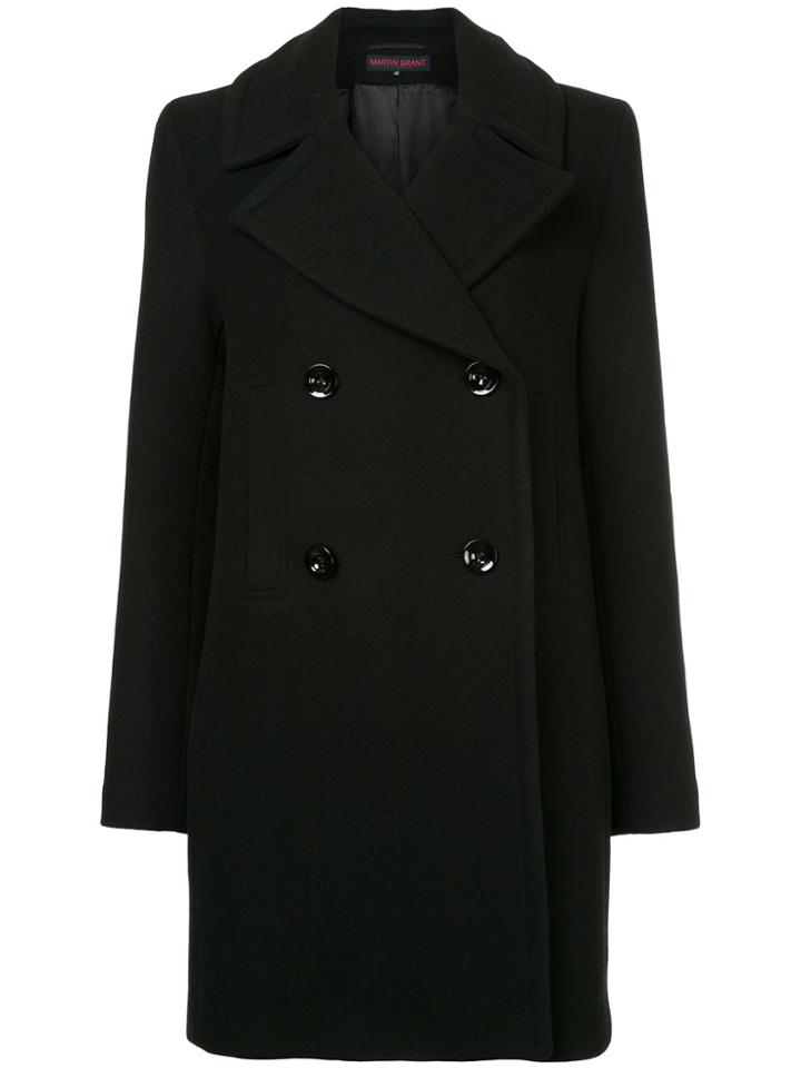 Martin Grant Double Breasted Coat - Black