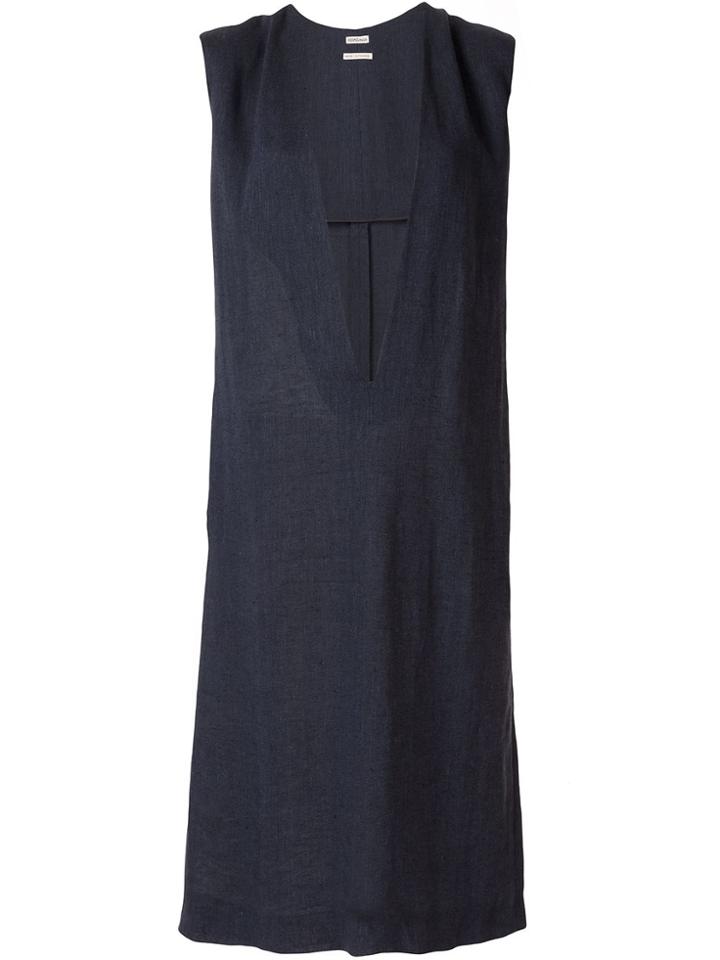 Hermès Pre-owned Plunging Shift Dress - Blue