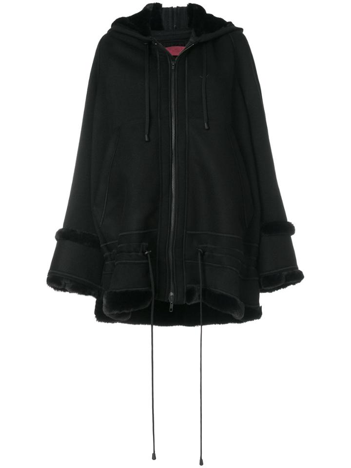 Di Liborio Zipped Oversized Coat - Black