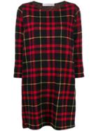Harris Wharf London Tartan Knitted Shift Dress - Red