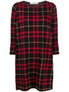 Harris Wharf London Tartan Knitted Shift Dress - Red