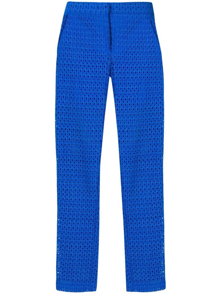 Pinko Fishnet Style Trousers - Blue