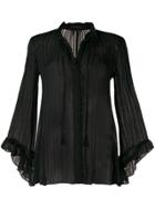 Etro Long Sleeve Silk Shirt - Black