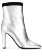 Giuseppe Zanotti Metallic Zipped Boots - Silver