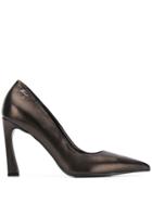 Karl Lagerfeld Veneto Court Logo Heels - Brown