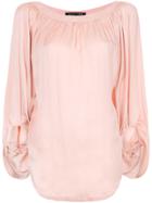 Smythe Ruchéd Detail Blouse - Pink & Purple