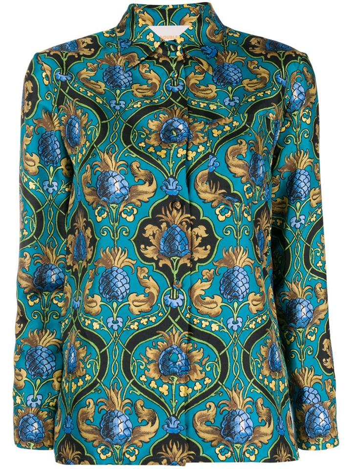 La Doublej Printed Slim Shirt - Blue