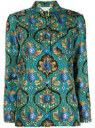 La Doublej Printed Slim Shirt - Blue