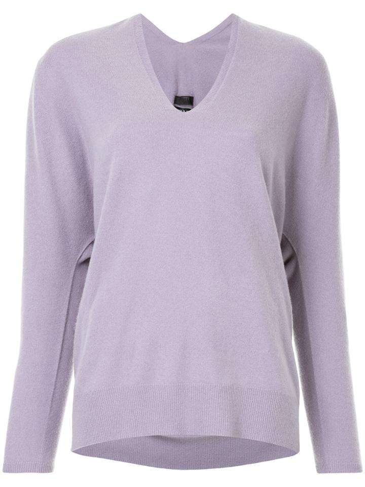 Aula V-neck Jumper - Pink & Purple