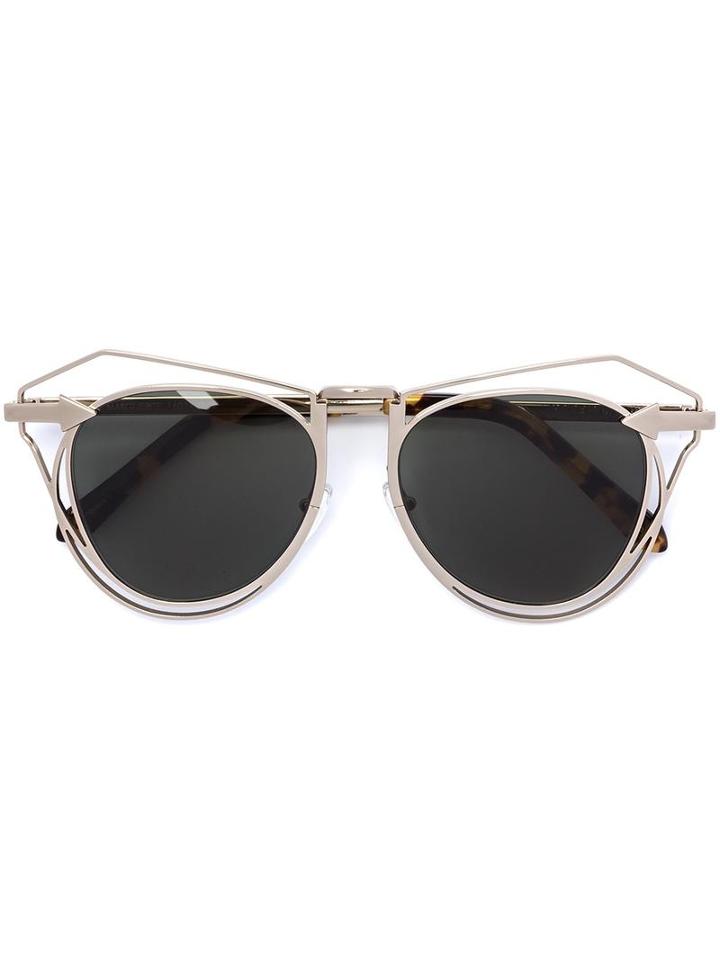Karen Walker Eyewear 'marguerite' Sunglasses, Women's, Brown, Metal