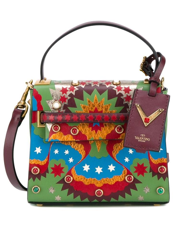 Valentino Valentino Garavani Micro 'my Rockstud Star Stripes' Tote, Women's, Leather/metal