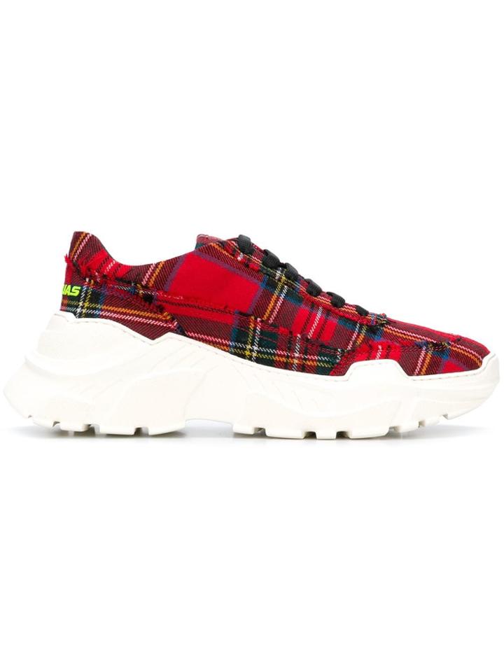 Joshua Sanders Zenith Tartan Sneakers - Red