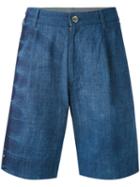Suzusan - Bermuda Denim Shorts - Women - Cotton - S, Blue, Cotton