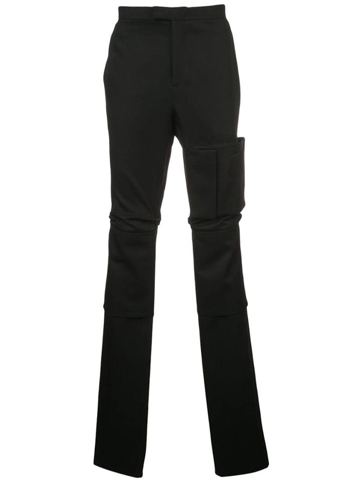 Raf Simons Patch Pocket High Waist Trousers - Black